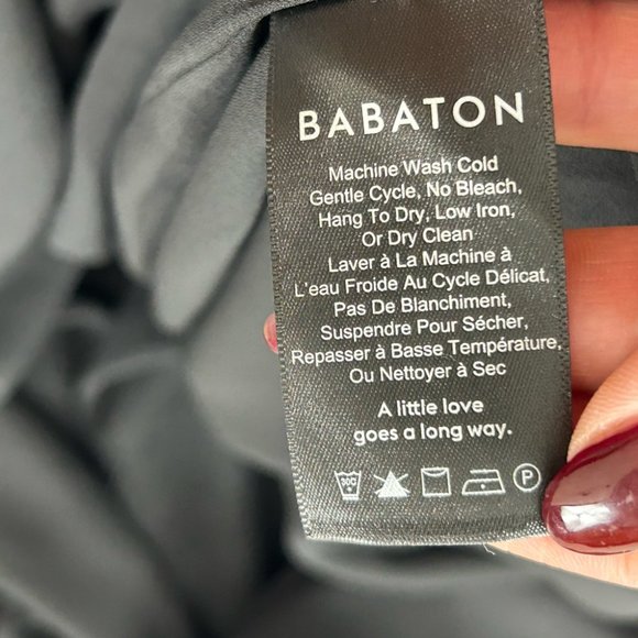 Aritzia Babaton Black Wallace Wrap Dress - Picture 6 of 10